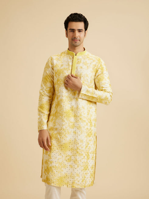 Manyavar Sunlit Yellow Kurta Pajama