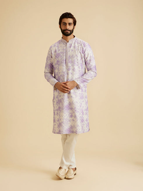 Manyavar Lilac Magic Kurta Pajama