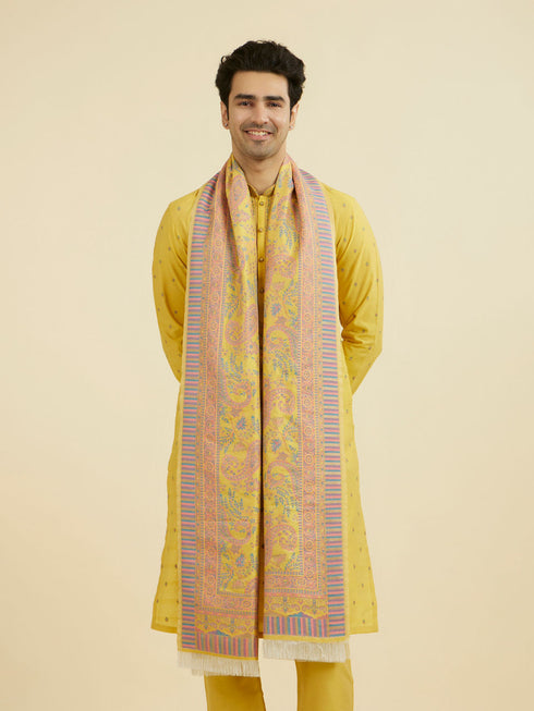 Manyavar Radiant Yellow Kurta Pajama