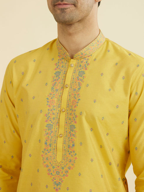 Manyavar Radiant Yellow Kurta Pajama