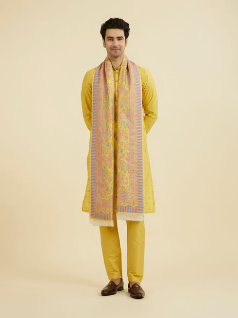 Manyavar Radiant Yellow Kurta Pajama