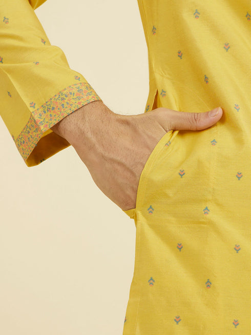 Manyavar Radiant Yellow Kurta Pajama