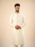 Manyavar Cream Extravagance Kurta Pajama