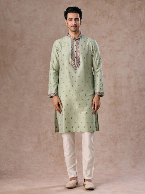 Manyavar Emerald Grace Kurta Pajama