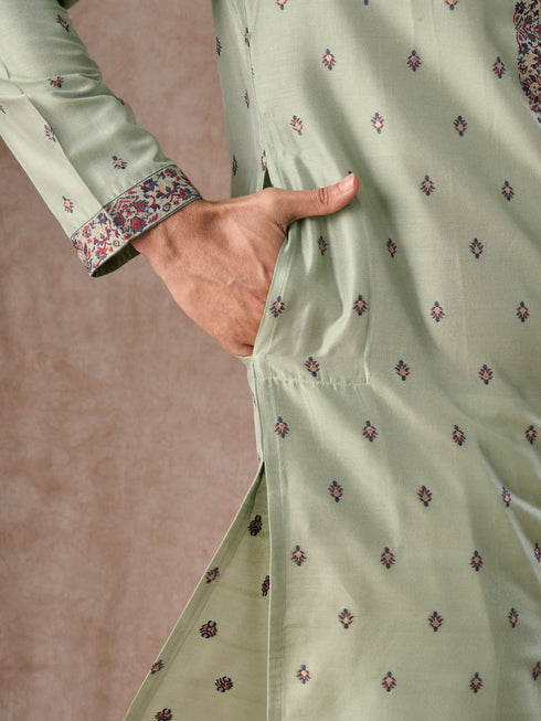 Manyavar Emerald Grace Kurta Pajama