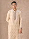 Manyavar Beige Bliss Kurta Pajama