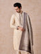 Manyavar Swanky Beige Kurta Pajama Dupatta Set