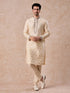 Manyavar Swanky Beige Kurta Pajama Dupatta Set