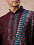 Manyavar Wine Royal Elegance Kurta Pajama