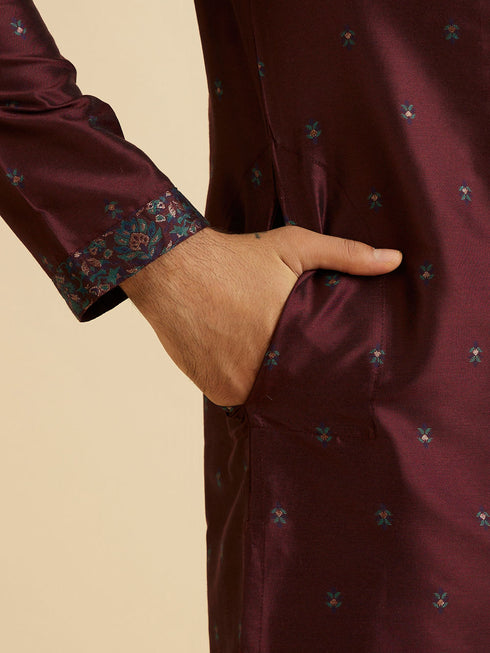 Manyavar Wine Enchantment Kurta Pajama