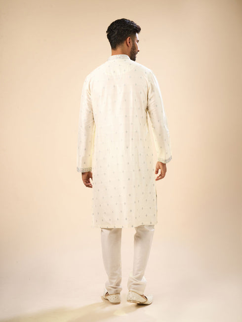 Manyavar Classy Cream Kurta Pajama