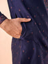 Manyavar Royale Dark Blue Kurta Pajama