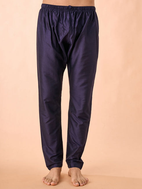 Manyavar Royale Dark Blue Kurta Pajama