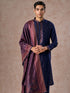 Manyavar Intricate Dark Blue Celebration Kurta Pajama Dupatta