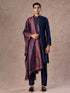 Manyavar Intricate Dark Blue Celebration Kurta Pajama Dupatta