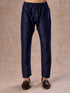 Manyavar Intricate Dark Blue Celebration Kurta Pajama Dupatta