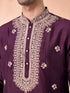 Manyavar Wine Divine Elegance Kurta Pajama