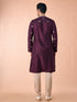 Manyavar Wine Divine Elegance Kurta Pajama
