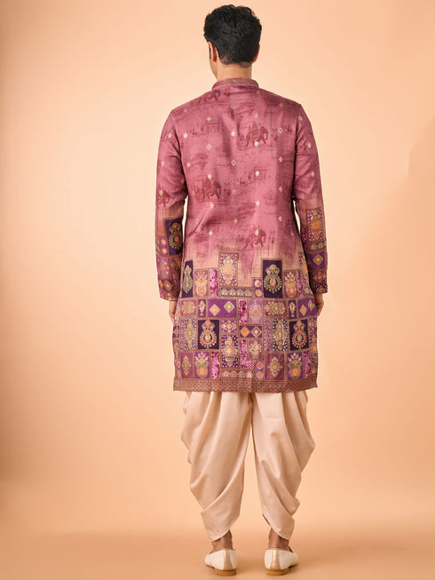 Manyavar Rust Fiesta Elegance Kurta Patiala