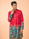 Manyavar Radiant Red Kurta Patiala