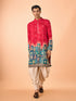 Manyavar Radiant Red Kurta Patiala
