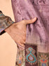 Manyavar Brown Elegance Kurta Patiala