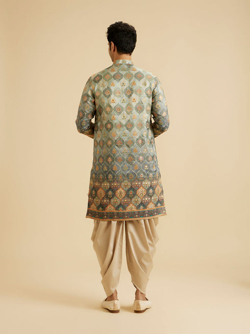 Manyavar Green Elegance Kurta Patiala