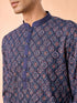 Manyavar Dark Blue Enchanting Kurta Pajama