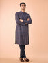 Manyavar Dark Blue Enchanting Kurta Pajama