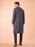 Manyavar Dark Blue Enchanting Kurta Pajama