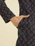 Manyavar Elegant Dark Blue Kurta Pant