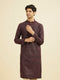 Manyavar Maroon Elegance Kurta Pajama