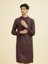 Manyavar Maroon Elegance Kurta Pajama