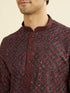 Manyavar Maroon Elegance Kurta Pajama