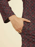 Manyavar Maroon Elegance Kurta Pajama