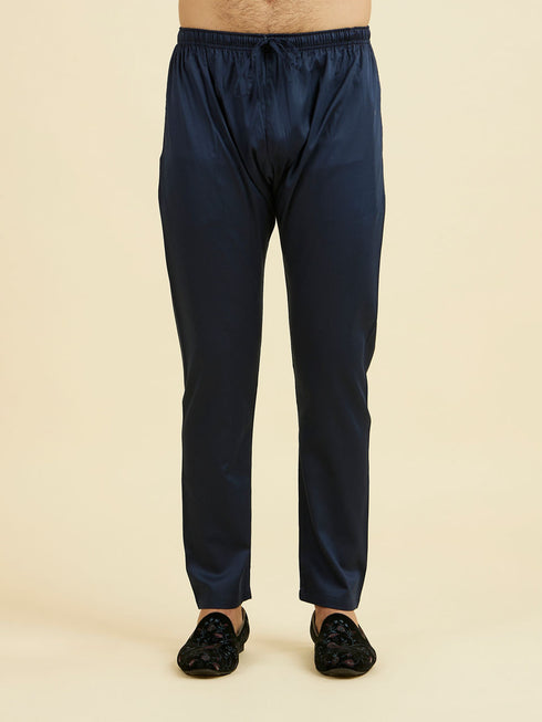 Manyavar Mid Blue Charisma Kurta Pajama