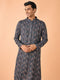 Manyavar Teal Blue Extravaganza Kurta Pajama