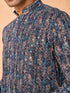 Manyavar Teal Blue Extravaganza Kurta Pajama