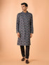Manyavar Teal Blue Extravaganza Kurta Pajama