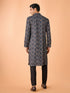 Manyavar Teal Blue Extravaganza Kurta Pajama