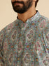 Manyavar Aqua Green Exquisite Kurta Pajama