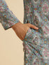 Manyavar Aqua Green Exquisite Kurta Pajama