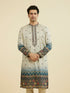 Manyavar Greyish Blue Kurta Pajama