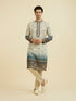 Manyavar Greyish Blue Kurta Pajama
