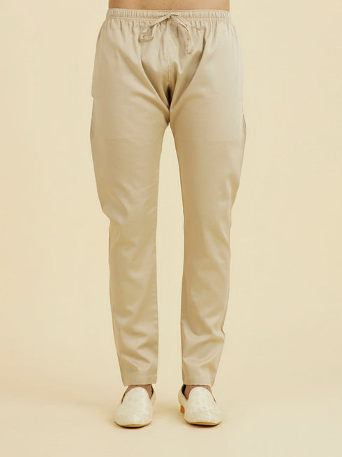 Manyavar Greyish Blue Kurta Pajama