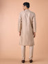 Manyavar Elegant Beige Kurta Pajama Set
