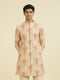 Manyavar Peach Kurta Pant Set