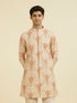 Manyavar Peach Kurta Pant Set