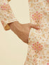 Manyavar Peach Kurta Pant Set