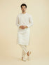 Manyavar Cream Elegance Kurta Pajama